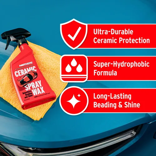 Miniatura 3 de Mothers California Gold Cera en aerosol, 16 oz. – Superhidrofóbica, ofrece un brillo profundo, perlas persistentes y brillo duradero en una fórmula