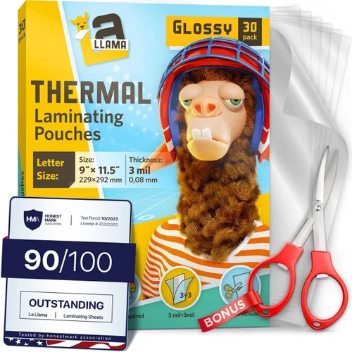 Miniatura 12 de Bolsas de laminación térmica, 4.3 x 6.3 pulgadas, 3 mil de grosor, paquete de 50, adecuadas para hojas de laminado de tamaño de imagen de 4 x 6