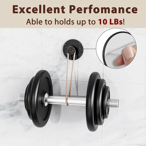 Miniatura 2 de bussdis Ganchos Multifuncionales para Toallas para Pared de Baño - Acero Inoxidable Extra Adhesivo, Soporta hasta 12 LB, Ganchos para Abrigos