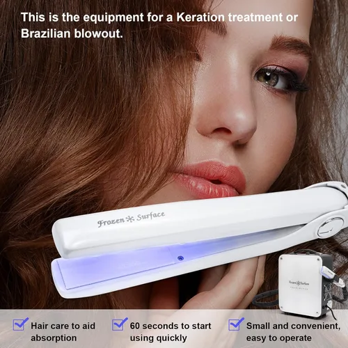 Miniatura 7 de Elitzia ETD2018FX - Plancha para el cabello congelado, plancha plana de terapia fría de 15.8F para reparación del cabello dañado y protección