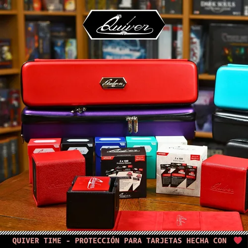 Miniatura 9 de Quiver Time Funda Negra para Cartas de Quiver - Estuche para Baraja de TCG, Bolsa para Cartas de Juego
