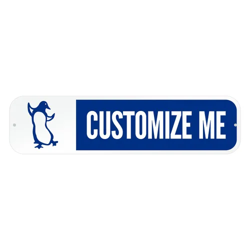 Miniatura 20 de SmartSign Letrero de calle azul personalizado, 4 x 18 pulgadas, aluminio, opción reflectante, personaliza tu propio letrero de calle, letrero