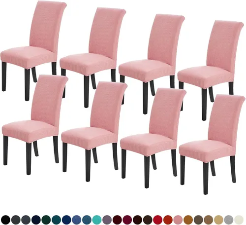Miniatura 68 de Joccun Fundas para Sillas de Comedor Juego de 2, Fundas Elásticas para Sillas de Comedor Fundas para Sillas de Comedor Protector de Asiento, Funda