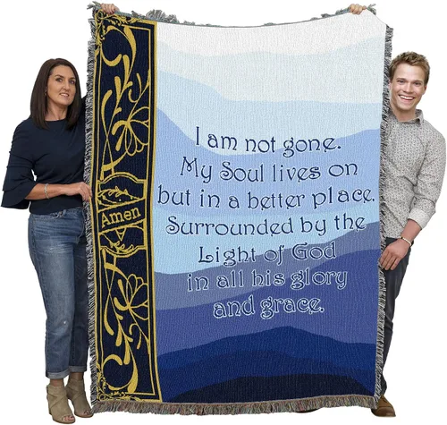 Miniatura 20 de Pure Country Weavers Manta con texto en inglés «Wherever A Beautiful Soul Has Been, There is A Trail of Beautiful Memories», tapiz de regalo