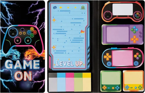 Miniatura 15 de B1ykin Lindo Conjunto de Notas Adhesivas - Bloc de Notas Autoadhesivas con Forma de Videojuego de Subir de Nivel, 550 Hojas de Páginas de Memo