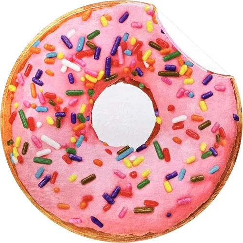 Miniatura 6 de Vessia Manta de Tiro con estampado de rosquillas rosadas, manta realista y divertida de comida para adultos y niños, 300GSM, suave manta de tiro
