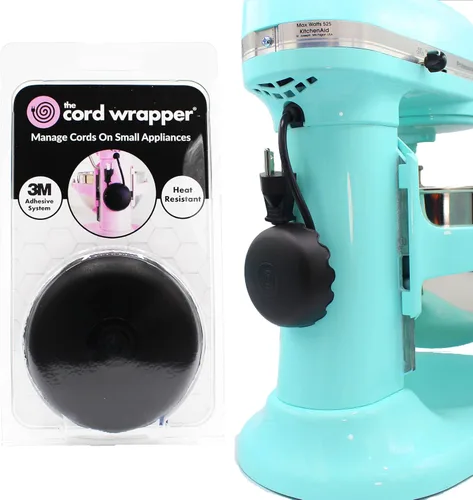 Paquete de 1 organizador de cables patentado resistente al calor para electrodomésticos, cocina, computadoras y más | Envolturas de cables adhesivas