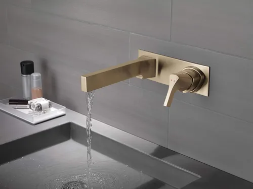 Miniatura 5 de DELTA FAUCET T574LF-CZWL - Grifo de baño de una sola manija para montaje en pared, bronce champán