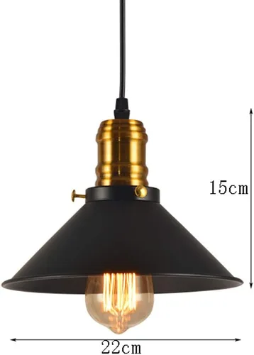 Miniatura 7 de Adjustable Horn Pendant Light Fixture - Retro Iron Chandelier for Living Room, Restaurant, Café, and Loft Spaces(Diameter: 22cm)