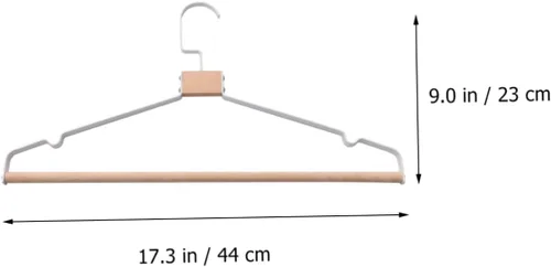 Miniatura 5 de Alipis Perchas de metal de madera, ganchos resistentes para el hogar, diseño ranurado, moderno, perchero, 360, giratorio, elegante