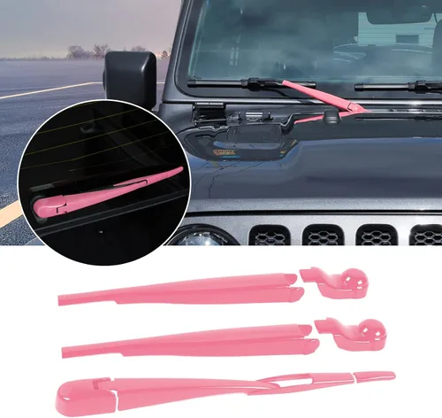 Miniatura 12 de Juego de limpiaparabrisas delantero, trasero y delantero, accesorios de decoración exterior para Jeep Wrangler JL JLU y Gladiator JT 2018-2022 (azul)