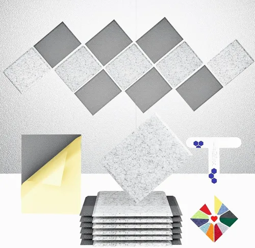 Miniatura 23 de Paneles acústicos autoadhesivos [390 lbs/yd³ de densidad ultra alta], panel de absorción de sonido de segunda generación, panel de sonido de nivel