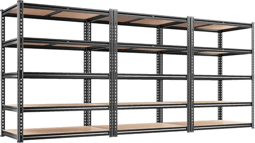 Miniatura 13 de REIBII Estantes de almacenamiento de 2020 libras, estantería de garaje de 5 niveles, resistente, estantería de metal ajustable, estantes de garaje