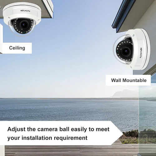 Miniatura 8 de Cámara analógica de seguridad domo de 5MP 4 en 1 TVI/CVI/AHD/CVBS vigilancia CCTV cámaras para interiores y exteriores 0.106-0.531 in lente