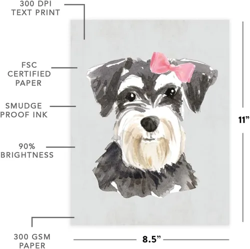 Miniatura 65 de Andaz Press Póster impreso para pared de perro, 8.5 x 11 pulgadas, Bulldog inglés con gafas negras, 1 paquete, regalo de cumpleaños de Navidad, sin