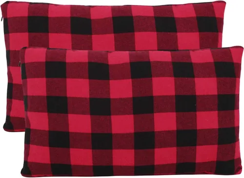 REDCAMP - Almohada para acampar pequeña ligera y compresible, 1 piezas/2 piezas de almohada de viaje de franela con funda removible