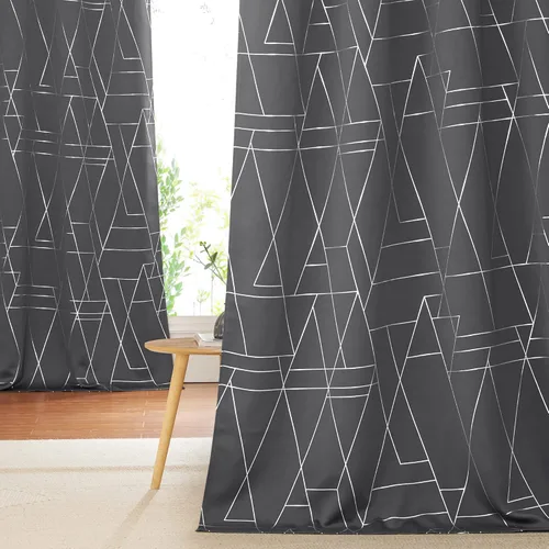 Miniatura 104 de NICETOWN Paneles de Cortinas Opacas para Dormitorio - Tratamiento de Ventanas con Aislamiento Térmico, Ojales Sólidos, Cortinas Opacas con Diseño