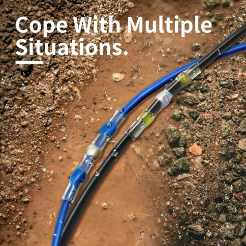 Miniatura 6 de ZIPCCI 120 piezas de conectores de cable de sellado por soldadura - Kit de conectores de tope termorretráctiles para cableado eléctrico