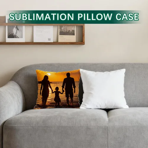 Miniatura 4 de OKBA 10 fundas de almohada de sublimación en blanco de 16 x 16 pulgadas, fundas de cojín blancas de satén brillante, fundas de almohada
