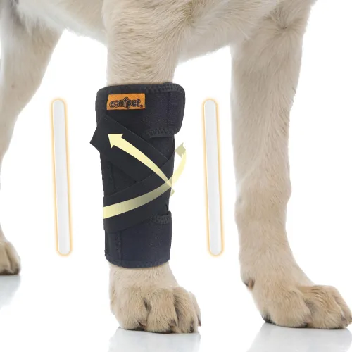 Miniatura 10 de Rodillera de corvejón para perros medianos (6.8-18 kg), soporte ajustable para pierna trasera para Beagle, Cocker Spaniel, Bulldog, alivio