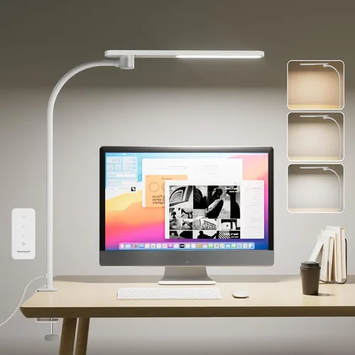 Miniatura 10 de Honeywell HJ2 Sunturalux™ Lámpara de escritorio LED con abrazadera, luz CRI≥97 de espectro completo, 3 modos de color y atenuación continua, cuello