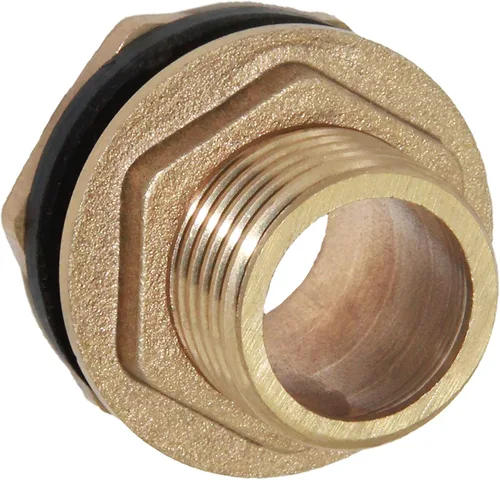 Miniatura 3 de Joywayus 1" macho y sin hembra interior de latón macizo conector de tanque de agua accesorio de tanque de mamparo con anillo de goma estabilizador