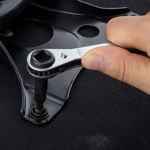 Miniatura 4 de ANCIRS Llave de trinquete de 3/16 a 3/8, llave de servicio HVAC con kit adaptador de broca hexagonal para aire acondicionado, reparación de equipos