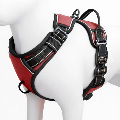 Miniatura 114 de Arnés para perro sin tirones, chaleco reflectante ajustable y acolchado para mascotas con asa de fácil control, fácil de llevar con nudo elegante