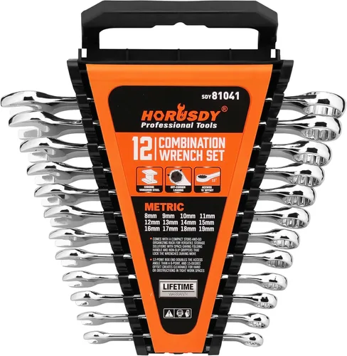 Miniatura 8 de HORUSDY Juego de llaves grandes con bolsa rodante SAE 6 piezas 15/16″, 1″, 1-1/16″, 1-1/8″, 1-3/16″, 1-1/4″ 12 puntos Acero al cromo