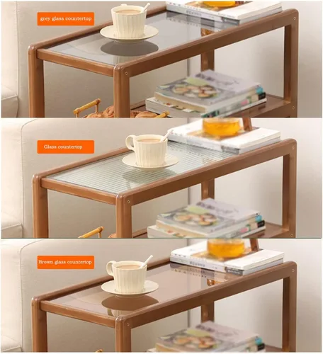 Miniatura 5 de TOMYEUS Aparador de buffet, estante simple para sala de estar, armario lateral de cristal, armario de cocina, armario de té móvil, armario