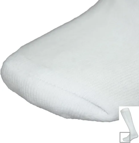 Miniatura 5 de Calcetines de esgrima gruesos, calcetines de esgrima de algodón para espada, sable y papel de aluminio (1 par, blanco)