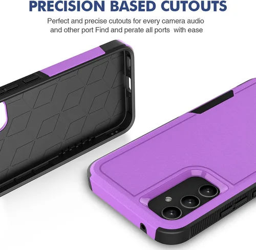 Miniatura 119 de Jeylly Compatible con Samsung Galaxy A22 5G Funda, Funda Samsung A22 5G con 2pcs protectores de pantalla de vidrio templado