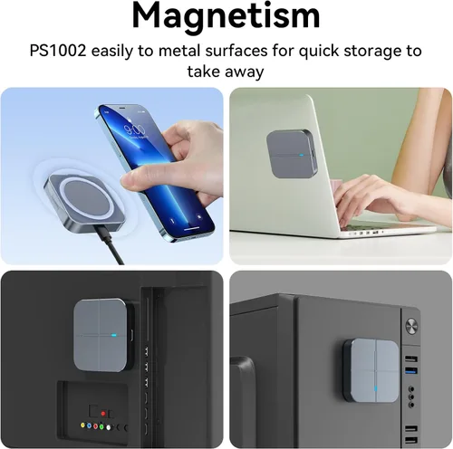 Miniatura 2 de fanxiang SSD portátil magnético de 500 GB, hasta 1050 MB/s USB 3.2 Gen2, unidad externa de estado sólido tipo C, almacenamiento robusto y confiable