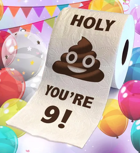 Miniatura 2 de Printed TP Holy You're 9 Birthday - Papel higiénico para regalo de cumpleaños 9, divertido regalo de cumpleaños, broma de papel higiénico, novedad