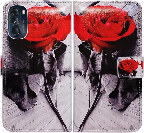Miniatura 17 de Bcov Funda para Moto G 5G 2022, funda de cuero verde pájaro negro con tapa para teléfono con ranura para tarjeta y soporte para Motorola Moto G 5G