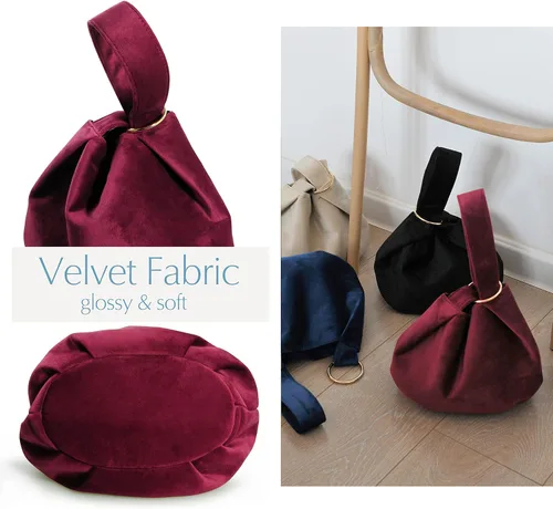 Miniatura 5 de Bolso de mano de terciopelo con asa superior para mujer, pequeño bolso de mano