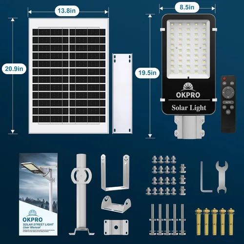 Miniatura 7 de OKPRO YSGC Solar Street Lights Outdoor