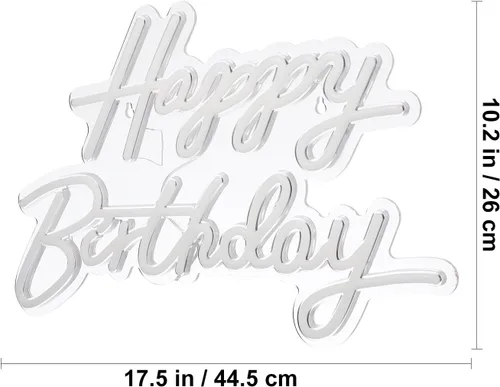 Miniatura 4 de SEWACC Letrero de luz de neón de feliz cumpleaños, alimentado por USB, para decoración de pared, hogar, dormitorio, fiestas de cumpleaños