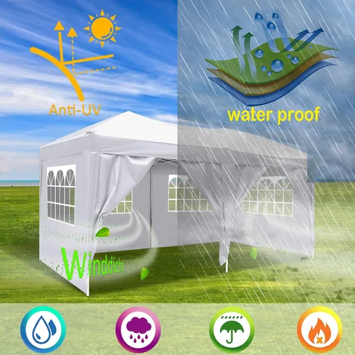 Miniatura 193 de COBIZI Tienda de campaña desplegable de 6.6 x 6.6 pies, toldo resistente, fácil de instalar, impermeable, para exteriores, fiestas, playa, jardín