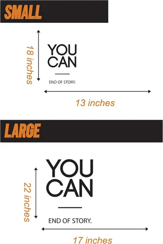 Miniatura 5 de You Can End of Story - Calcomanía motivacional de pared para gimnasio, yoga, ejercicio, fitness, entrenamiento, arte inspirador para pared, aula