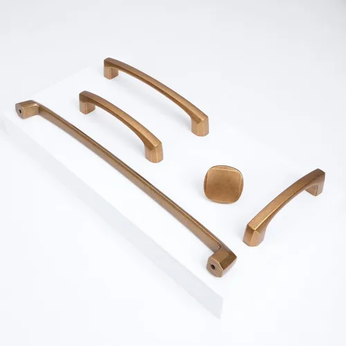 Miniatura 6 de COTYKILEY - Paquete de 10 manijas de gabinete de cocina color latón envejecido de 3 pulgadas (76mm), accesorios dorados para gabinetes de cocina