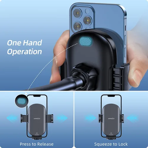 Miniatura 5 de APPS2Car Cargador inalámbrico de coche de 15 W de carga rápida para coche, cargador de coche inalámbrico para salpicadero, parabrisas, ventilación