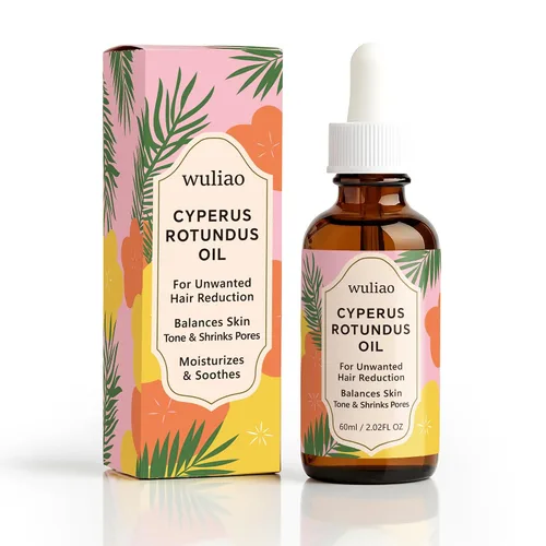 Cyperus Rotundus Aceite para depilación – Aceite orgánico de rotondo de ciprés prensado en frío para ayudar a reducir la apariencia de cabello no
