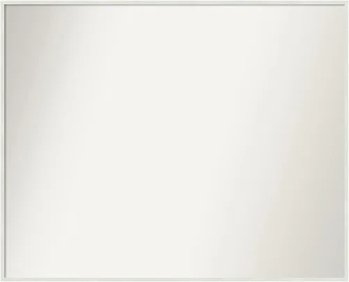 Miniatura 891 de Amanti Art Espejo de baño blanco para sobre el fregadero, 32 x 45 pulgadas, espejo de tocador rectangular blanco esbelto, marco de madera moderno