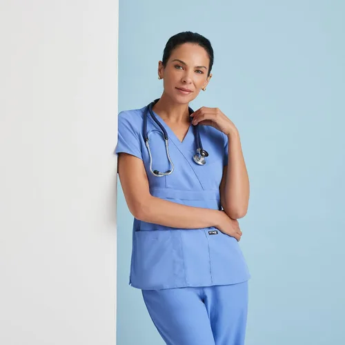 Miniatura 3 de Grey's Anatomy Signature - Camiseta de uniforme para mujer (talla grande, 3 bolsillos)