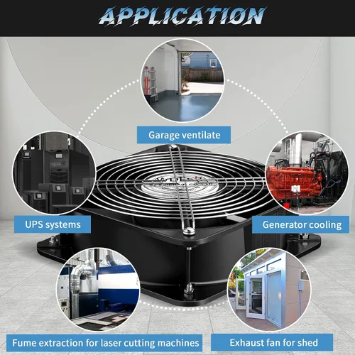 Miniatura 3 de Ventilador axial de metal para muffins AC 110V 120V 4.724 in x 0.984 in doble bola de alto rendimiento ventilador de caja pequeña para proyectos