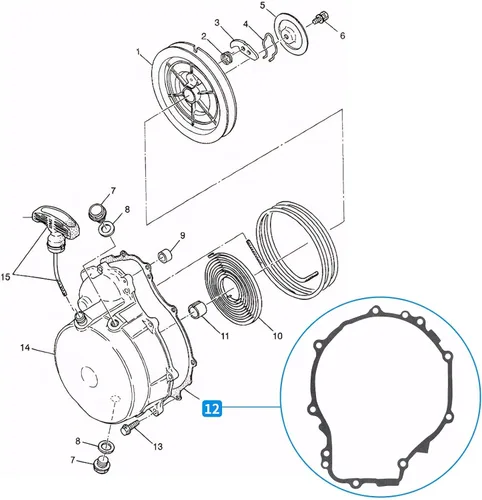 Miniatura 7 de Junta de arranque por retroceso con tirador compatible con Polaris Sportsman 500 1996-2011, reemplaza # 3084933