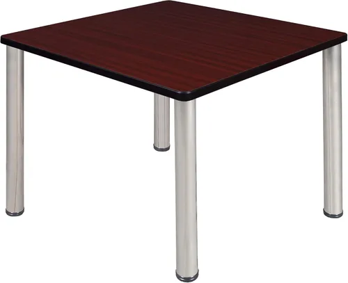 Miniatura 11 de Regency Kee - Mesa cuadrada pequeña para sala de descanso de 30 pulgadas, parte superior de cerezo, patas negras