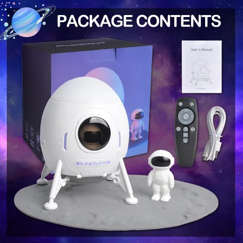 Miniatura 6 de Proyector de estrellas y galaxias astronautas, luz nocturna, Space Man Lander Astronauta Buddy Starry Nebula Proyector de techo Sky LED Starlight