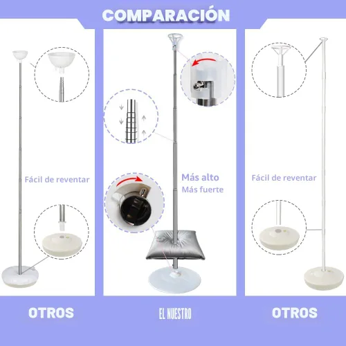 Miniatura 2 de DECOJOY Juego de 2 soportes de columna para globos, soportes ajustables de arco de globos de 7 pies con bases para piso, kit de montaje de pilar